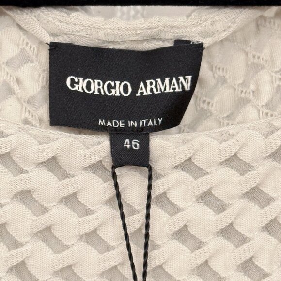 Giorgio Armani Textured Honeycomb Knit Sleeveless Top - Picture 2 of 6